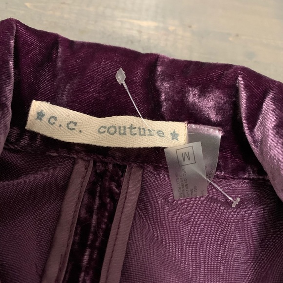 NWT Cc Couture crushed velvet blazer - Picture 2 of 5